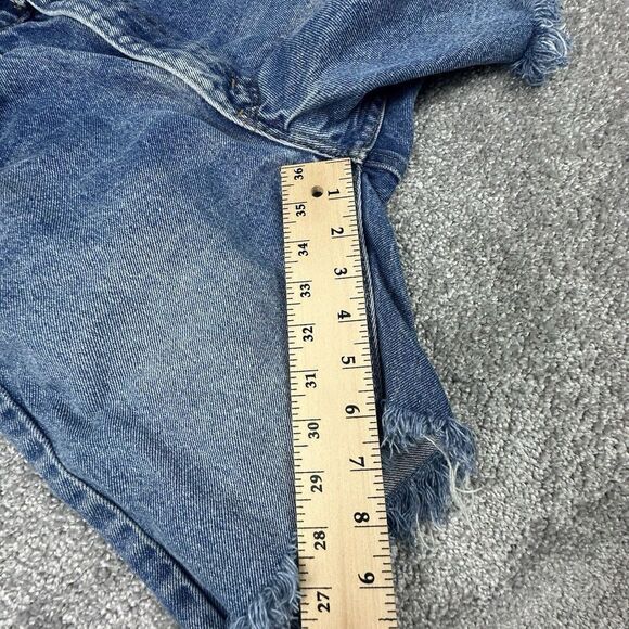 Vintage 90s Levis Cut Off Jorts Mens 31x7 Regular Orange Tab Shorts Denim Blue - Picture 6 of 9
